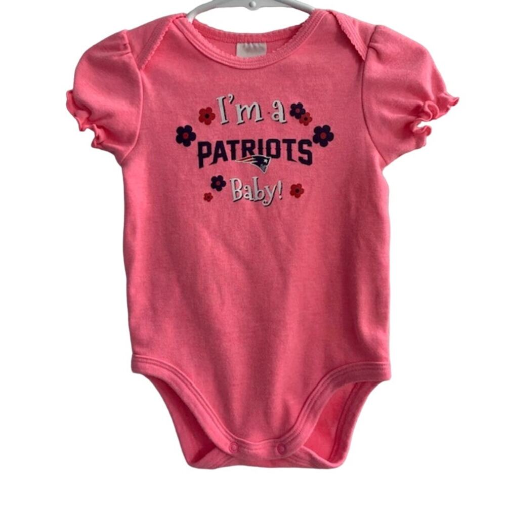 NFL Team Apparel "Patriots" Girl's Onesie  -  Size 3-6 months